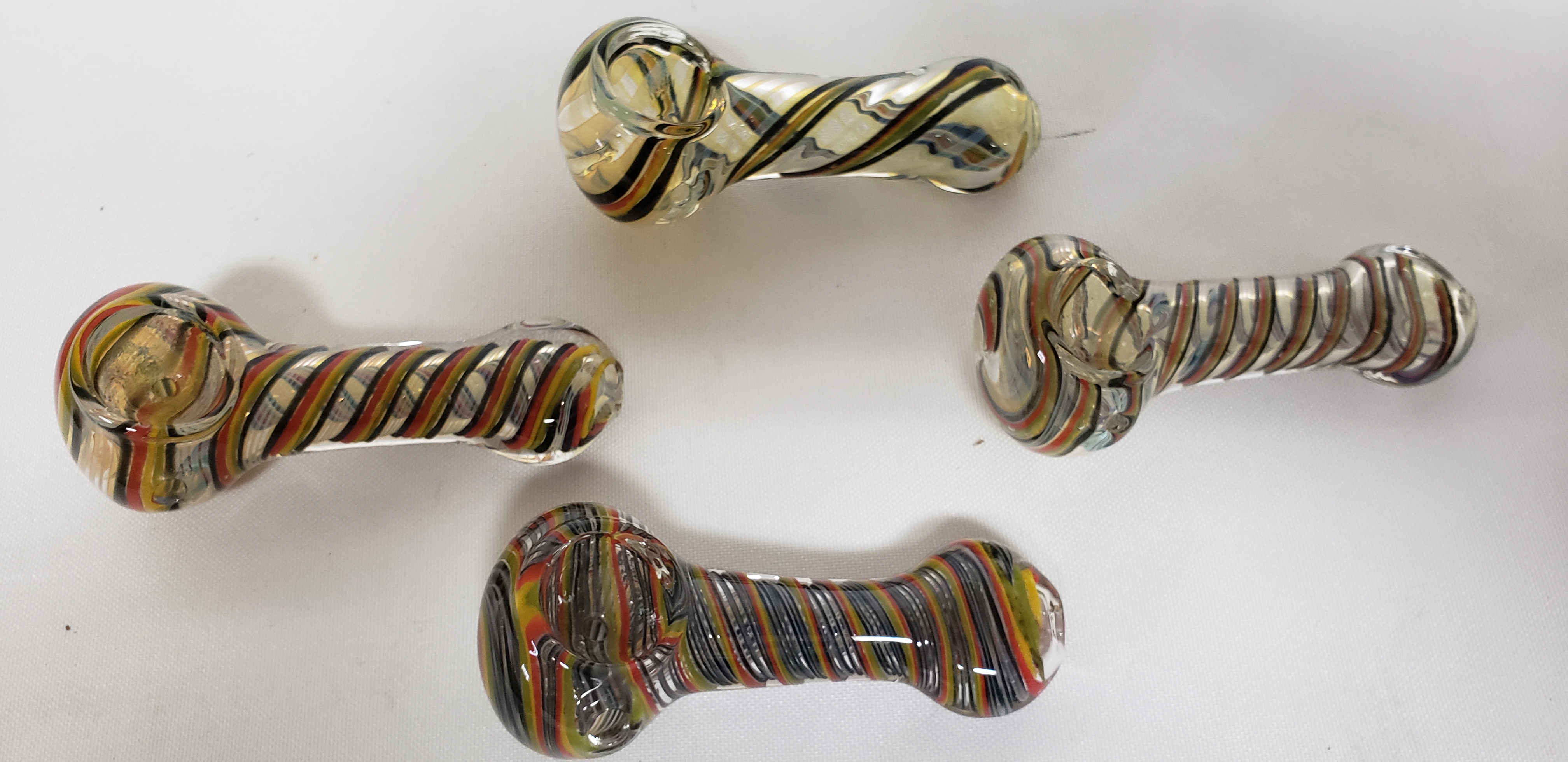 3"-4" Fancy Rasta Stripe design Pipes #3P23