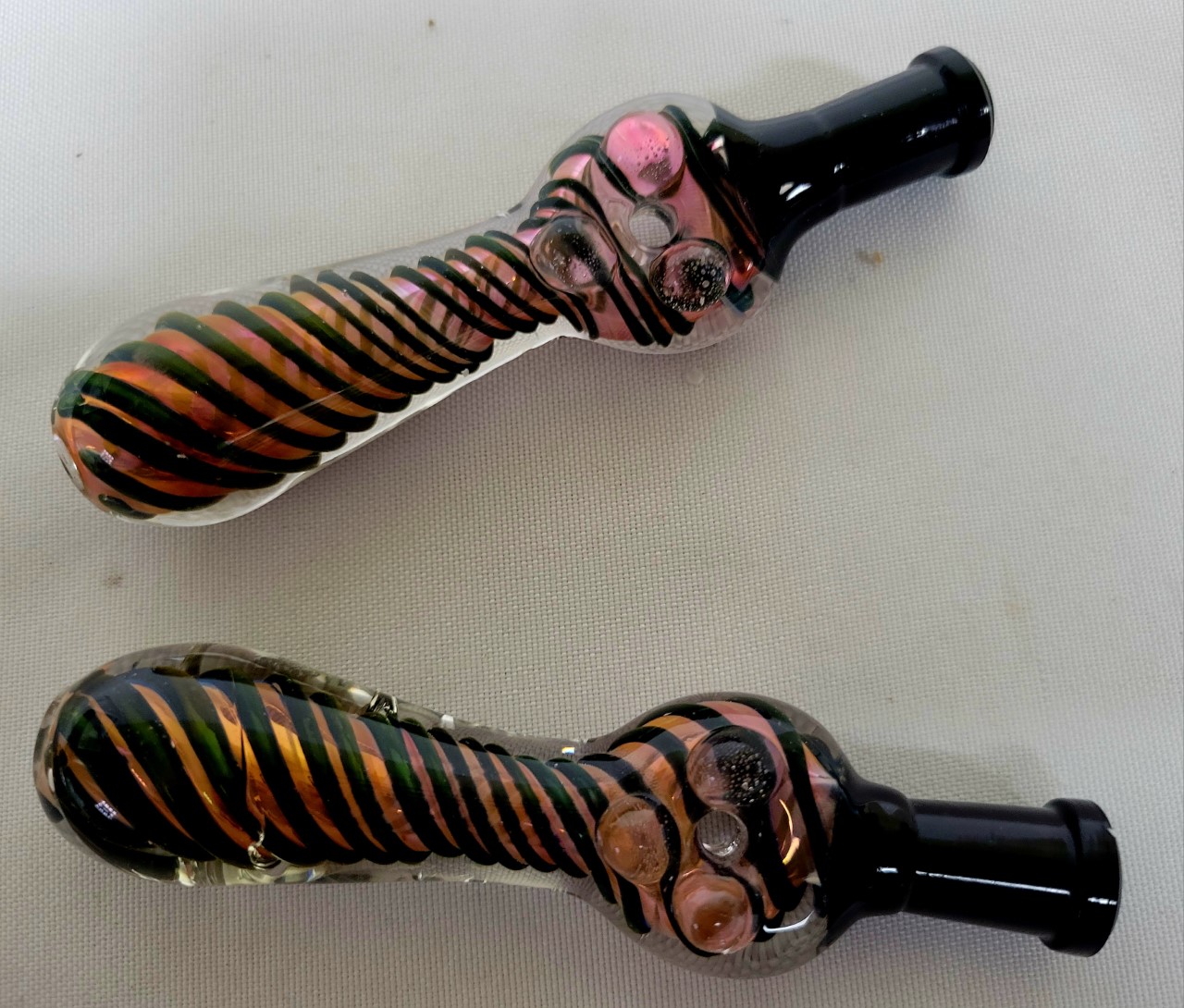 *4.5" Inside Glass Colorful Chillums-One Hitter #4CH3