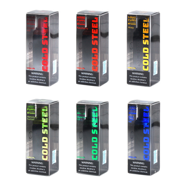 COLD STEEL 5% DISPOSABLE (110ML) 6K PUFFS 10CT/ BOX