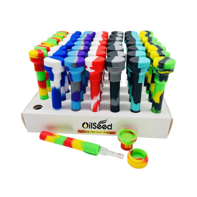 *OILSEED DABTAINER PREMIUM SILICONE 2 IN 1 STRAW 24CT/ BOX #OS24