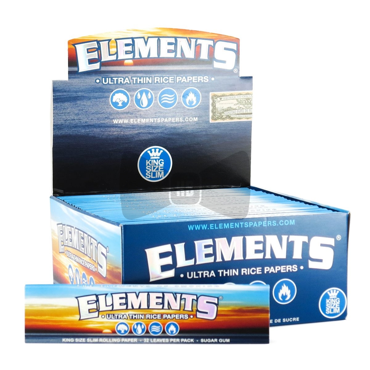*Elements Ultra Rice 50ct. King size Slim Papers EL4
