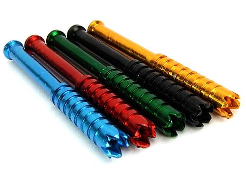 10 Pack- 3" Teeth-Large Colored Bolt Smoking Straight Pipe 10TMP