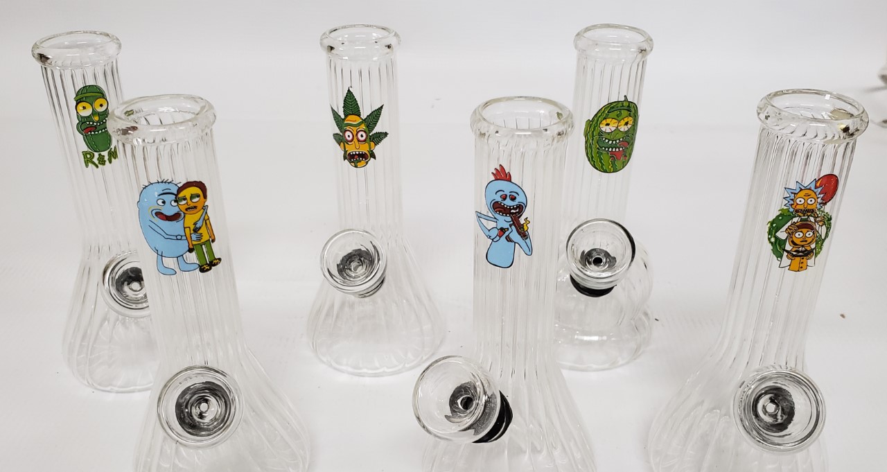 5"-5 Pack Assorted Sticker Water pipes #5P1