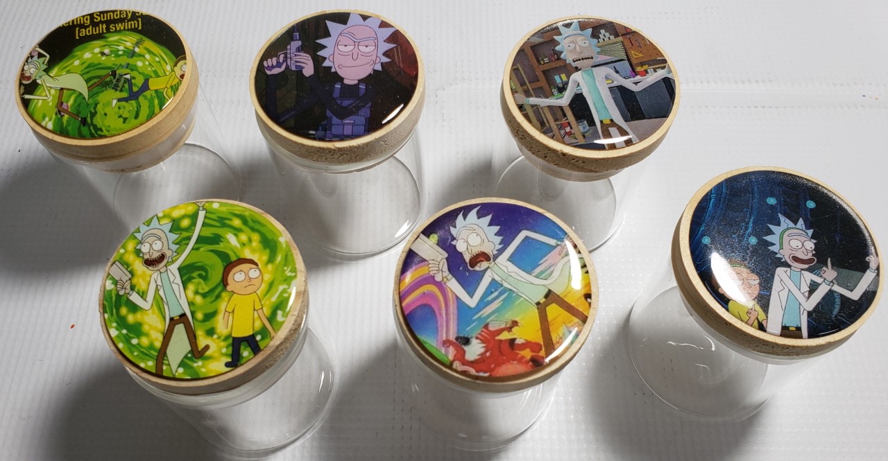 Jars-Glass Clear Jars with Rick & Morty Pictures SJ1