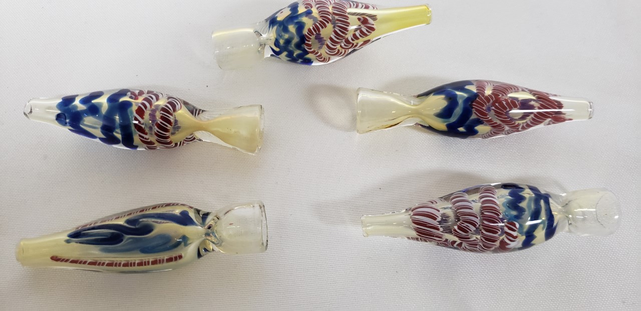 Multi-Color Narrow mouth wide body Chillum #NCH19