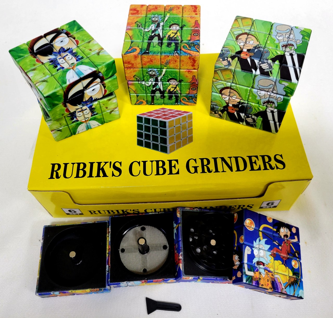*4 part-Ribuk's Cube Magnetic Grinders #RCG