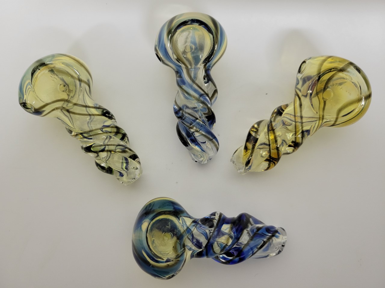 2.5"-3"-35g to 40g Heavy Twisted Body Design Hand Pipes #SP13