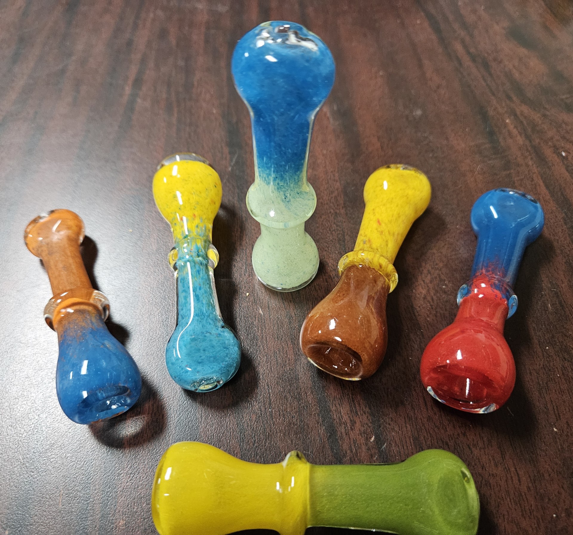 **3" Flat mouth colorful Chillums-One Hitter #CH90