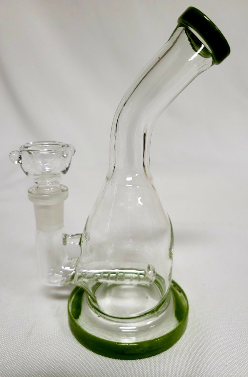 7\" Clear Glass Water Pipe #WP73
