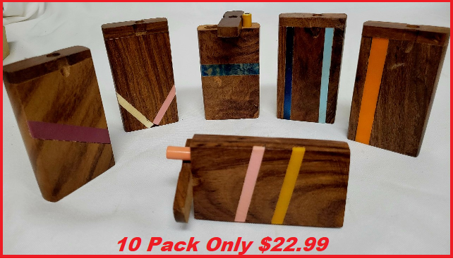 10 Pack- 4\" Assorted Design Dugouts with free metal bats #10DO13