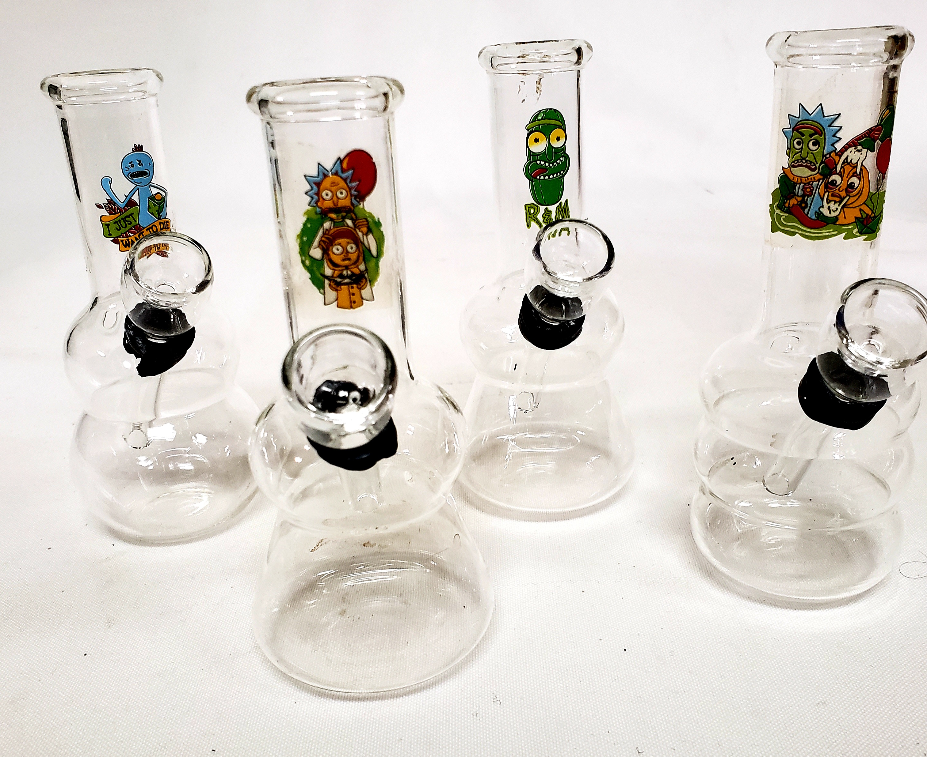 5" Clear Glass Rick & Morty Water Pipes #WP67