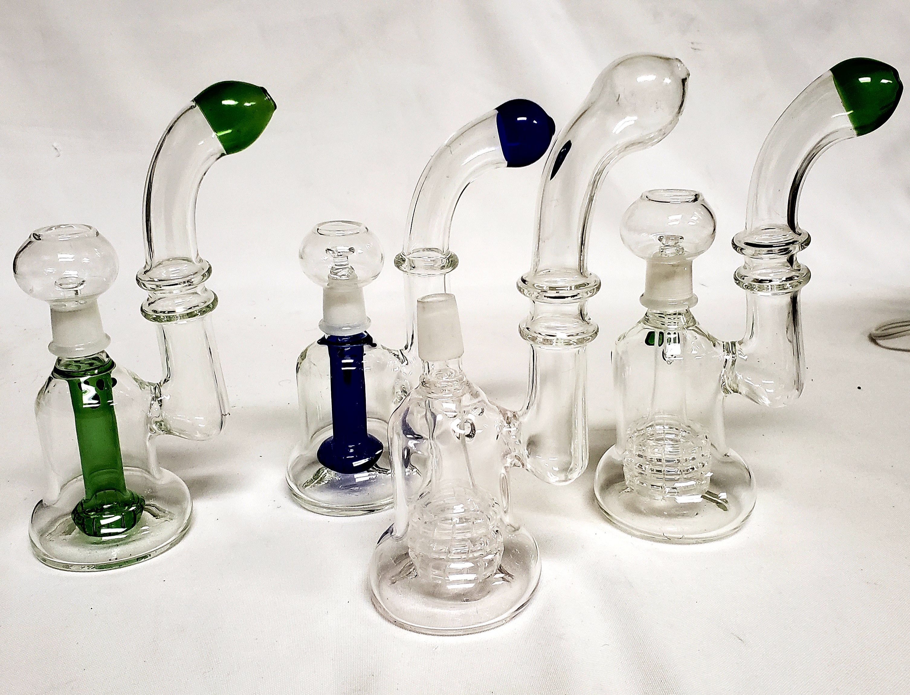 *8"-9" NEW Shower Head Glass Bubbler with Oil Dome & Nail #OB9