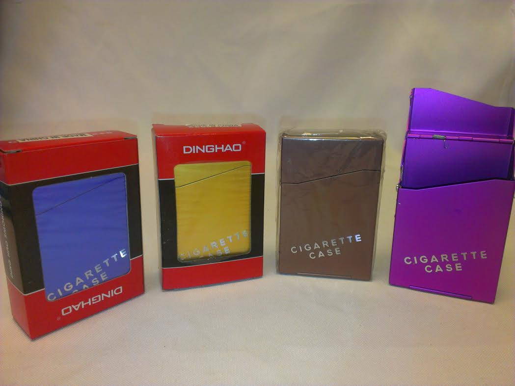 Dinghao Aluminium Alloy Cigarette Case with Built in Lighter #DH
