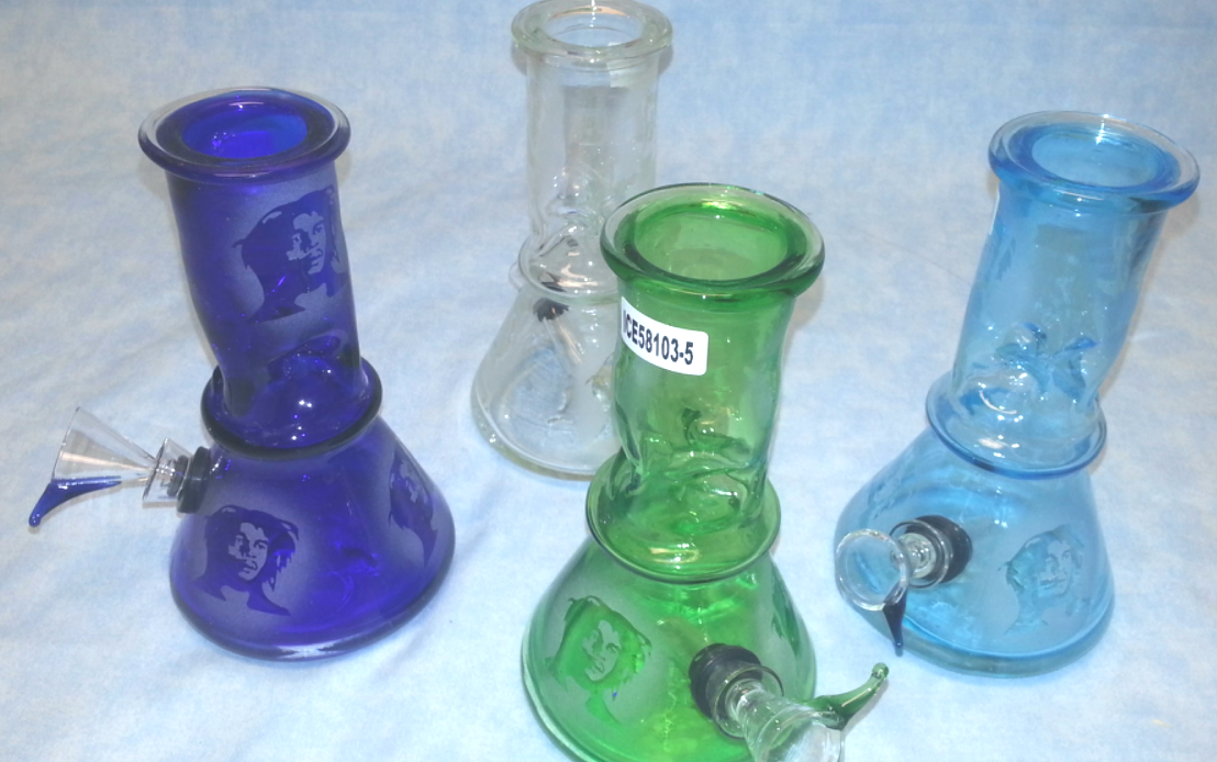Soft Glass 7\" Bob Marley Heavy (450 gms.)Water Pipe 8103