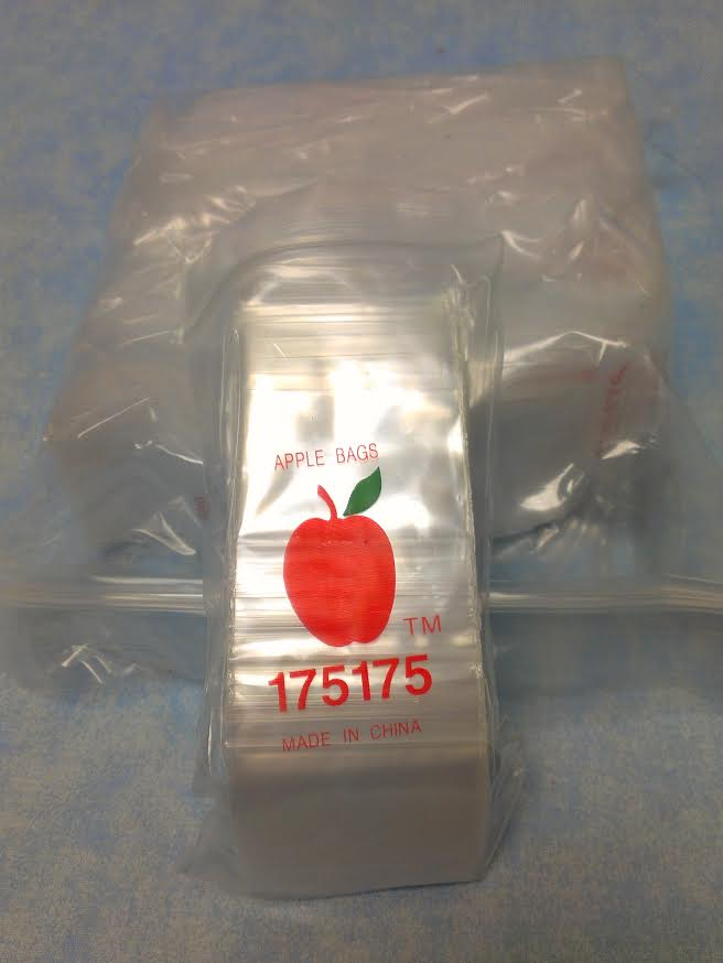 Clear Apple Bags 1.75" x 1.75" (1000 Pack) #ZB3