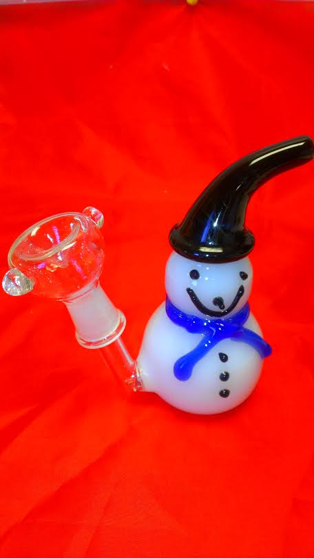 6" Snowman Rig Glass Pipe