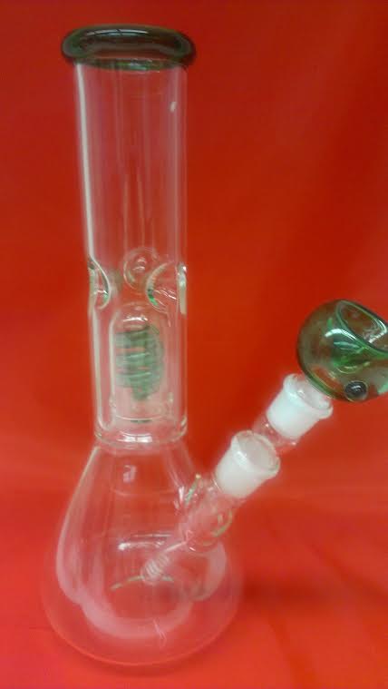 13\" Clear-Green Coil Double Percolator #WP126B