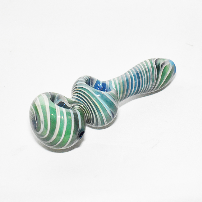*5"-Glass Double Bowl Lash Fancy Design Pipes #HP398