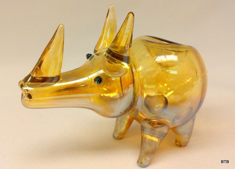Gold Fumed Rhino Pipe #RY1F