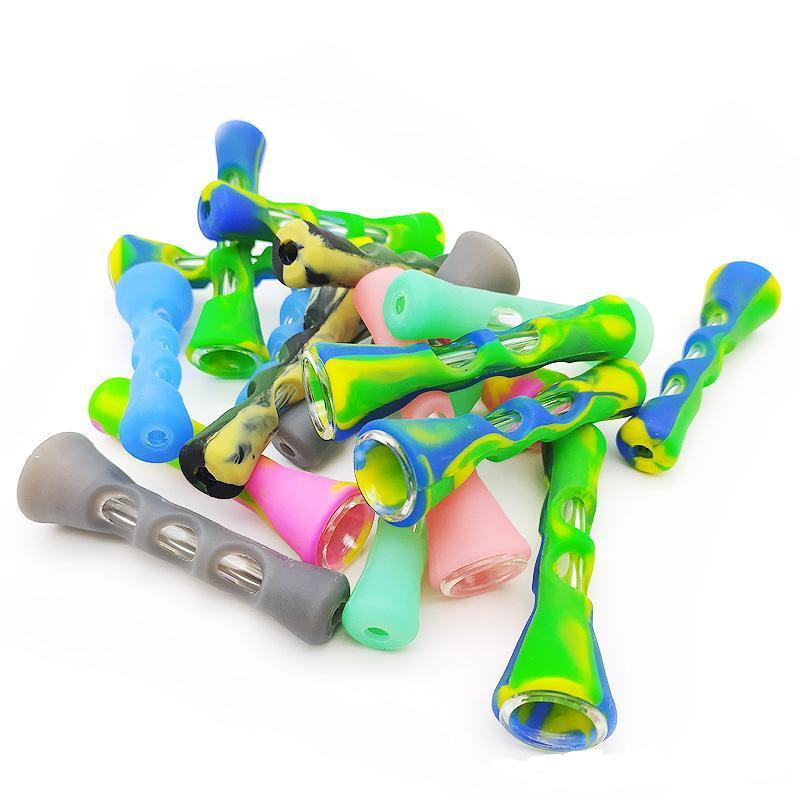 *3\" Silicone-Glass Pipe-One Hitter #SGP1