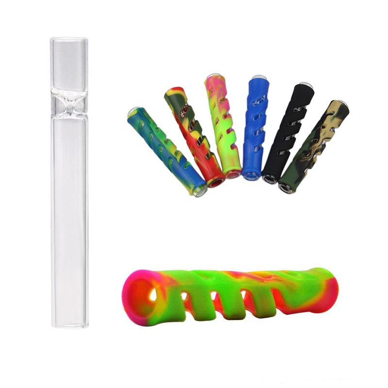 *3" Silicone Glass pipe-One Hitter #SGP