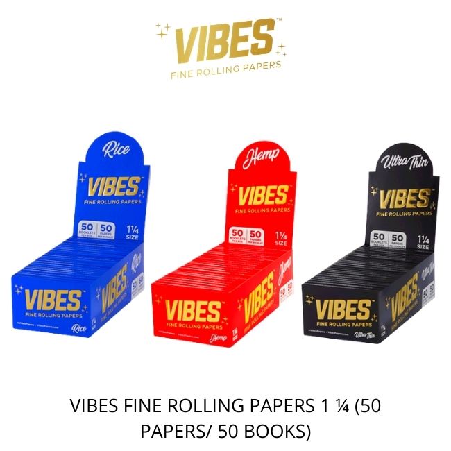 **VIBES 1 1/4″ SIZE ROLLING PAPERS #VCP