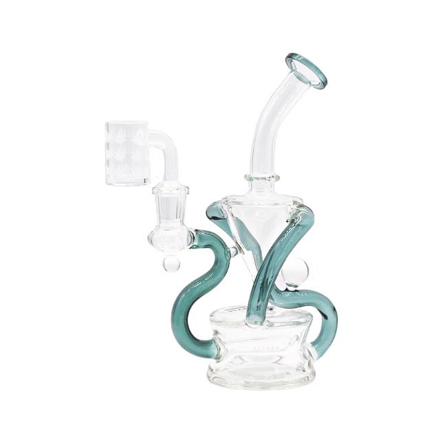 **8″ RECYCLER GLASS WATER PIPE #WPK48