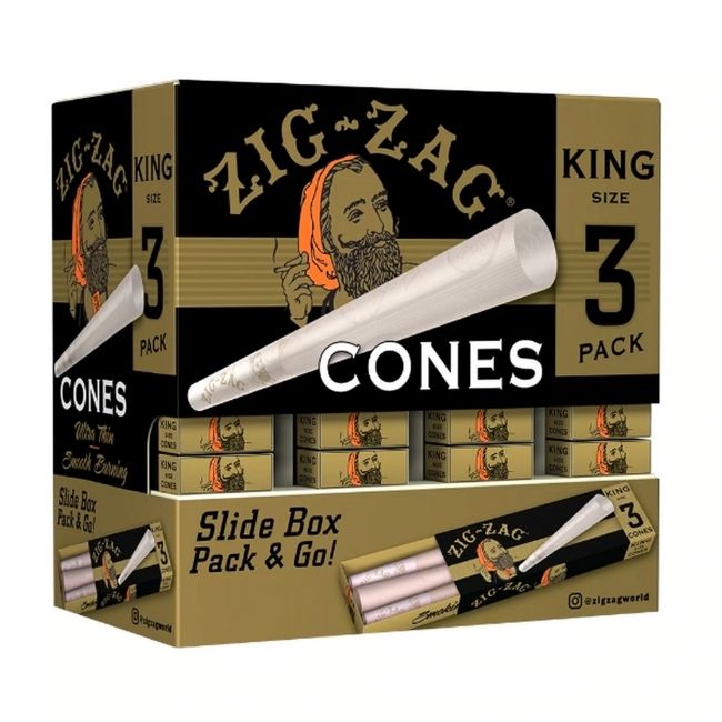 *Zig-Zag Ultra Thin Cones (Kimg Size-36 ct. of 3 Pack) #ZZ1