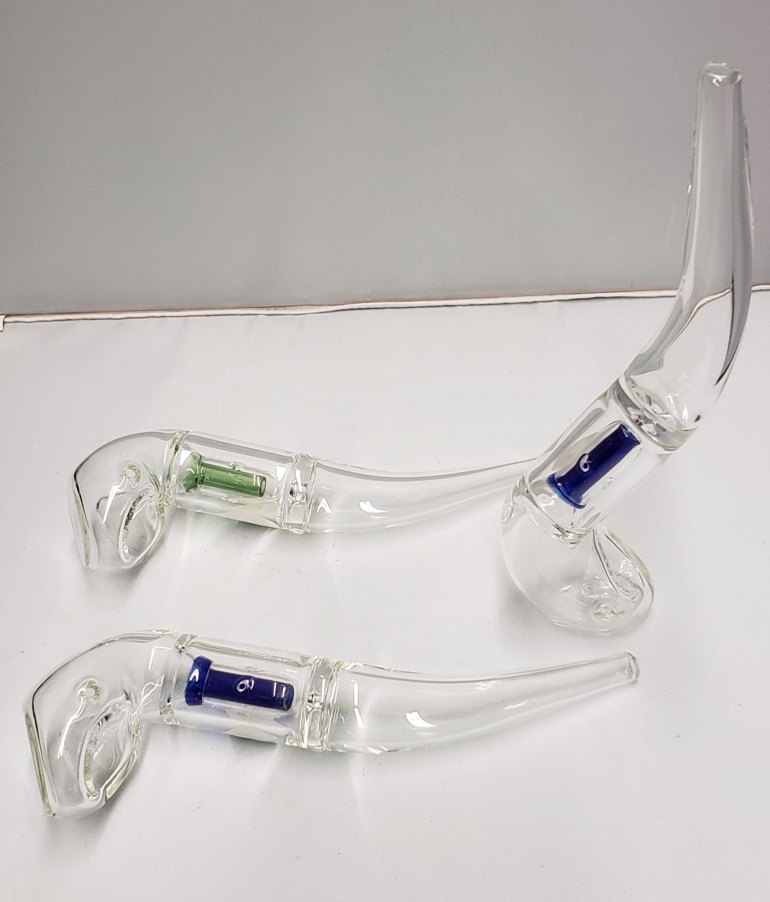 7" Clear Glass Percolator Sherlock Style Pipes #SL011