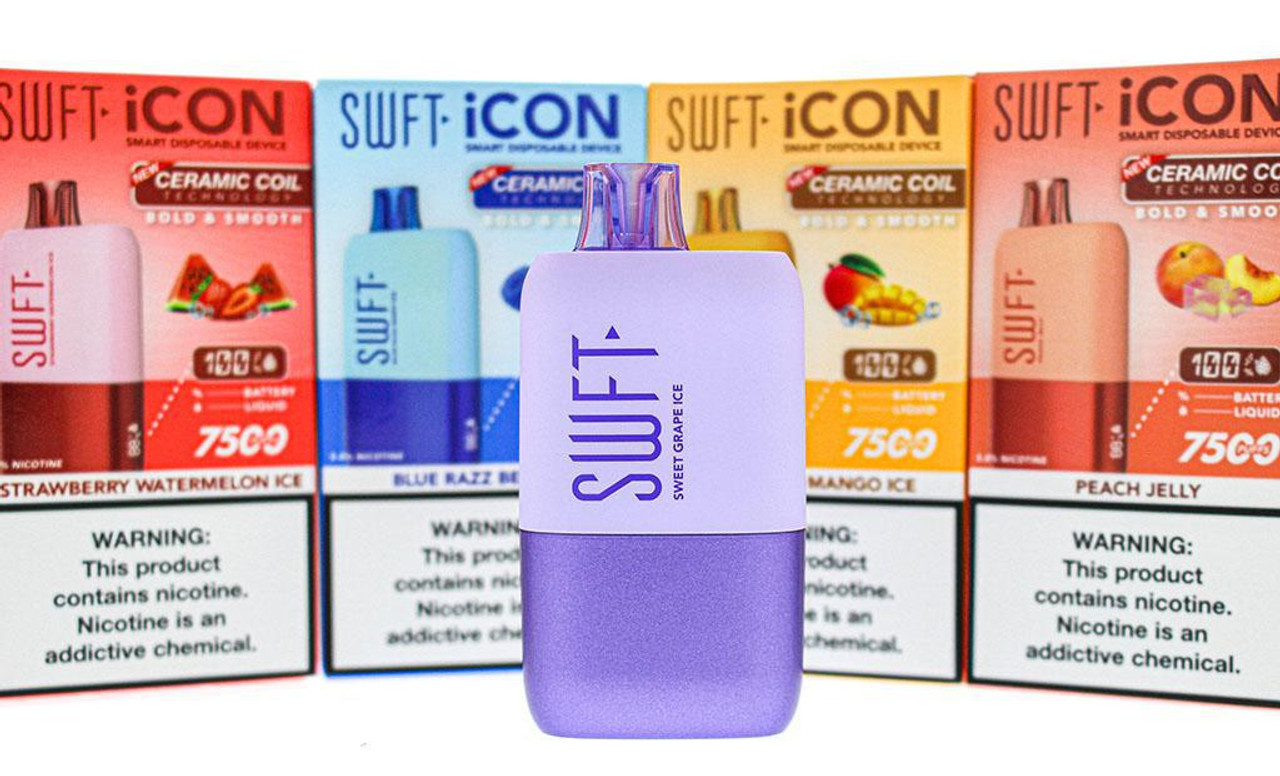 *SWFT ICON 5% DISPOSABLE (17ML) 7.5K PUFFS 10CT/ BOX #SWFT