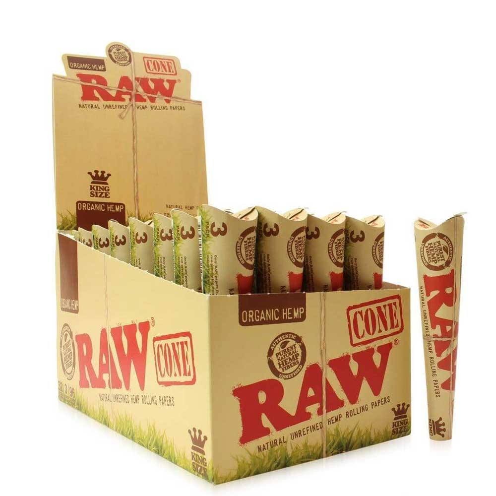 *Raw Organic Hemp King Size Pre Rolled Cones-32 Pack #ROK