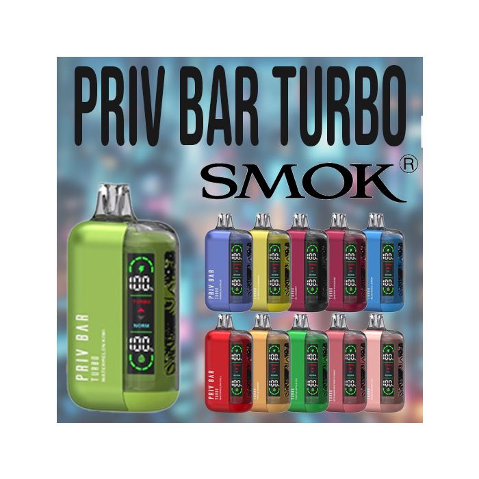 *PRIV BAR TURBO BY SMOK 5% DISPOSABLE (80ML) 15K PUFFS 5CT/ BOX