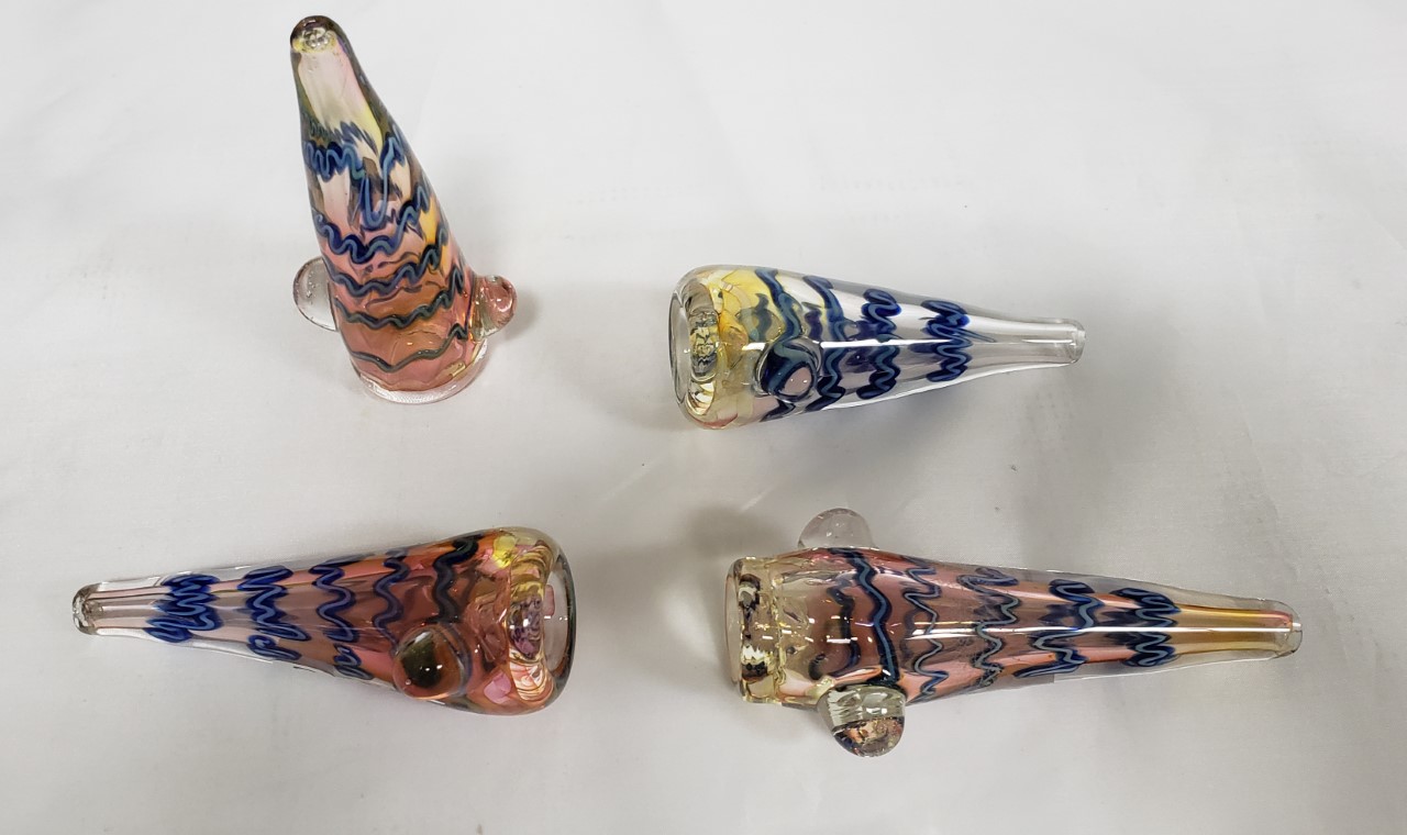 *4" Inside Gold Traditional Heavy(80 grams) Chillum #CH120