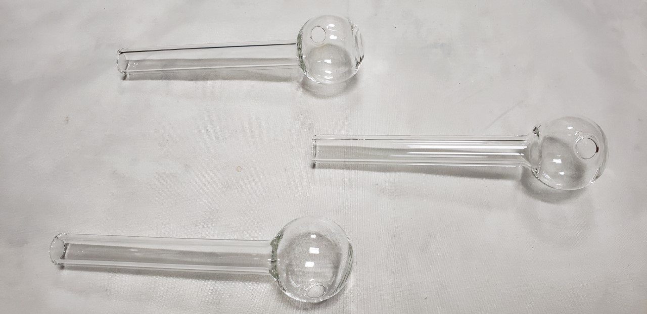 10  Pack-4" Sweet Puff Holland  Pipe-Clear Glass Straight#HP02