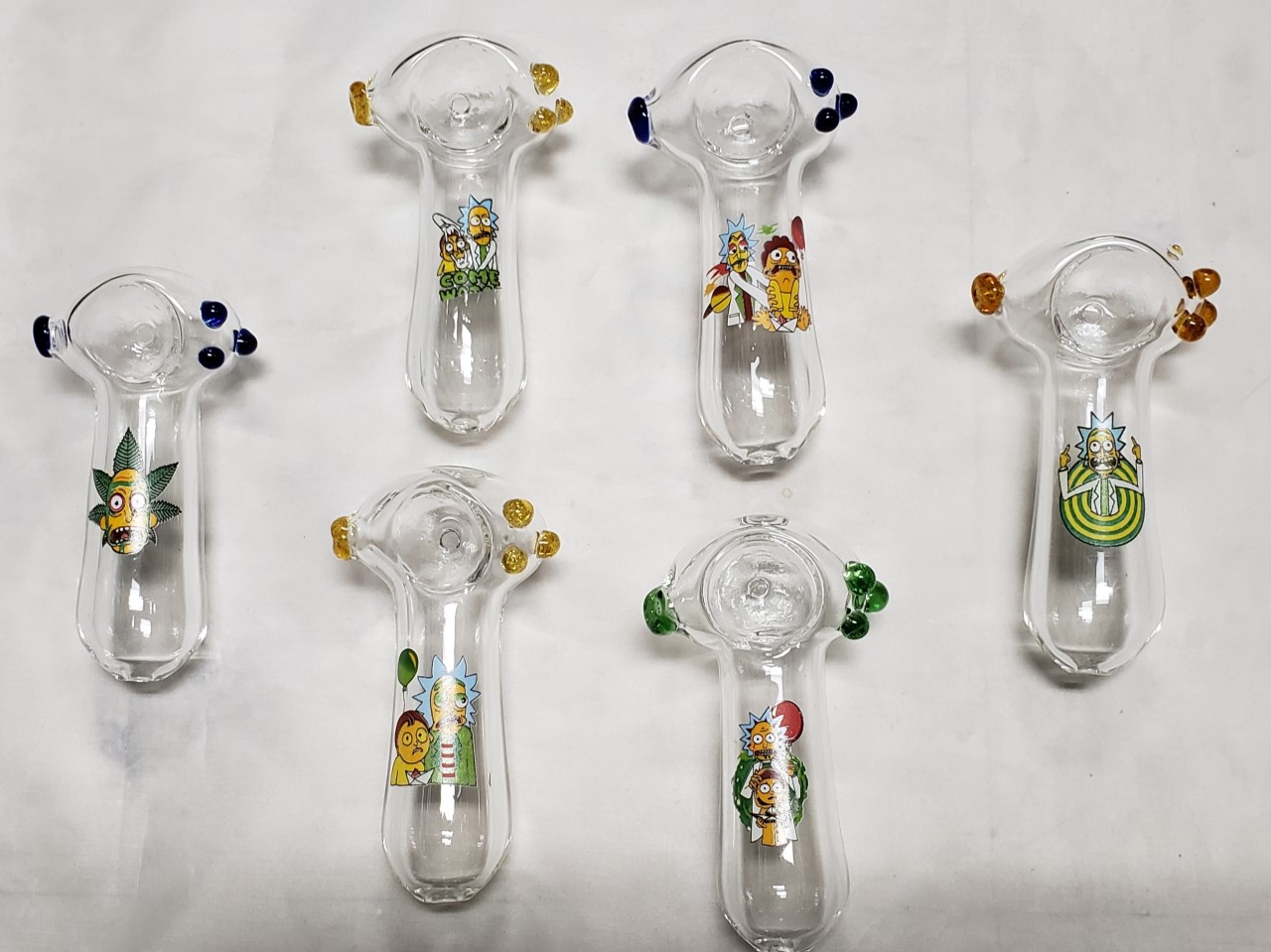 *3"-3.5" Assorted design on top Clear Pipes BK121