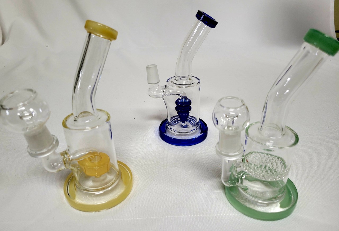 *6.5"-7" -3 pc. Assorted Perc Water Pipes #3AP1