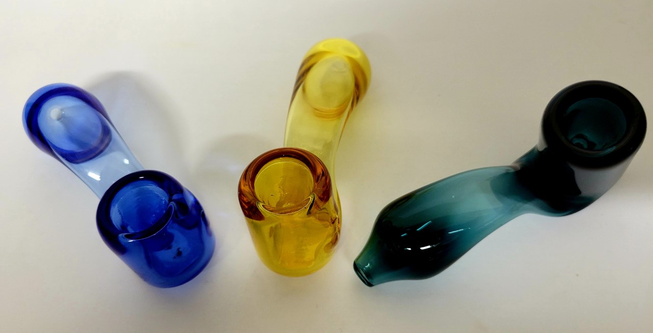 4" Color Glass Sherlock Hand Pipe #SLP501