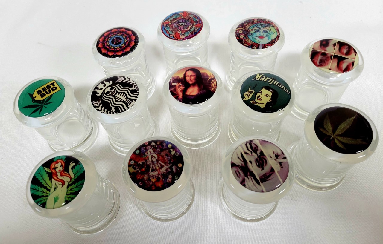 Jars- Glass Jars with Assorted Desins #SMJARS