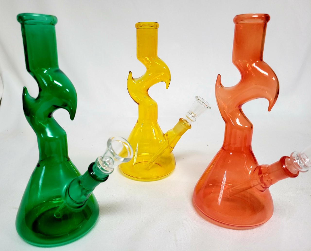 8\" Double Zong Mix Color Neon Water Pipes #8Z