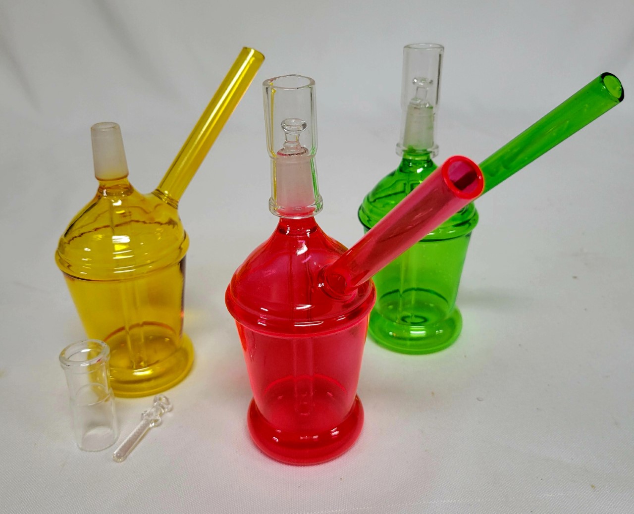 *5" Cup Neon Colors Water pipes W/Bowl & Nail #OB11