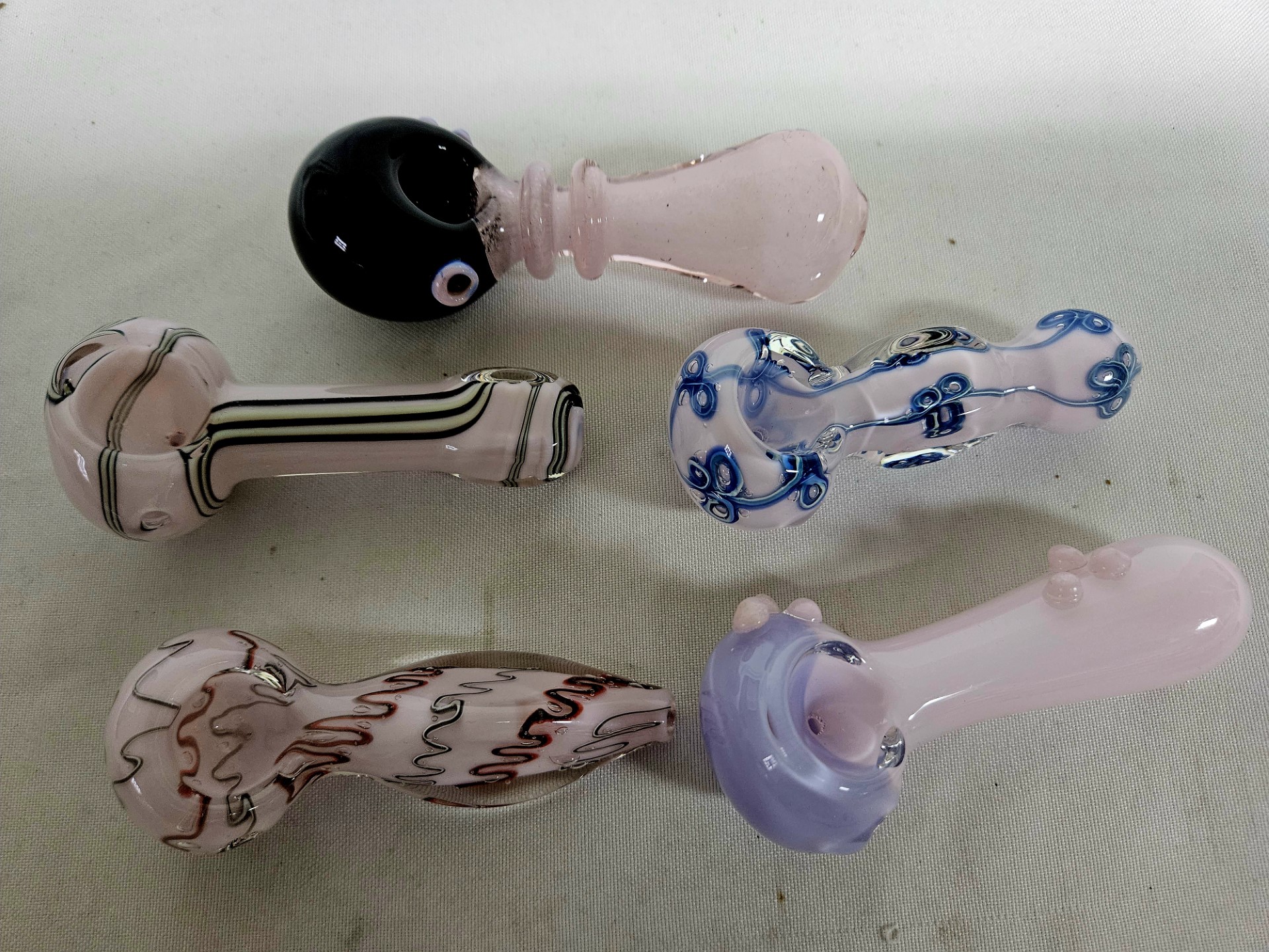 **4.5\" Fancy PINK Hand pipes #4PHP